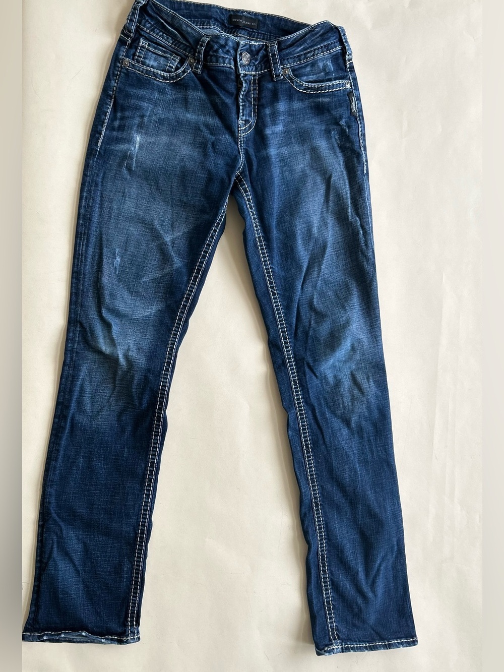 Silver Jeans Indigo Blue Straight Leg Women's Jeans size w28